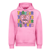 Fuchsia Pink teacher and pencil heart Urban Hoodie - MaliasSmallBusiness