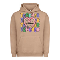 Pigment Burro teacher and pencil heart Urban Hoodie - MaliasSmallBusiness