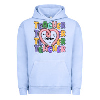 Pigment Grape Ice teacher and pencil heart Urban Hoodie - MaliasSmallBusiness