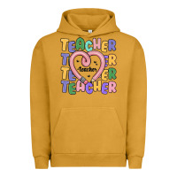 Pigment Peanut Butter teacher and pencil heart Urban Hoodie - MaliasSmallBusiness