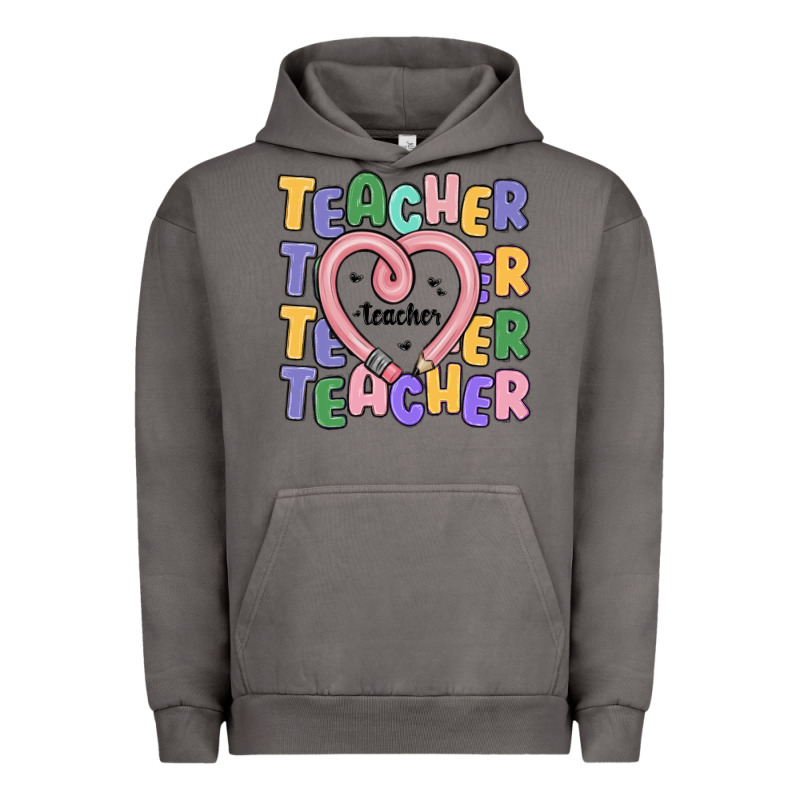 Teacher And Pencil Heart Urban Hoodie by MaliasSmallBusiness | Teevron
