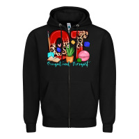 Black ot occupational therapist Zipper Hoodie - Zillion Design Studio