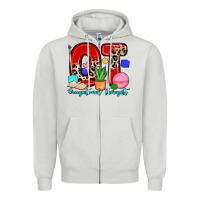 Dove Grey ot occupational therapist Zipper Hoodie - Zillion Design Studio