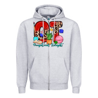 Heather Grey ot occupational therapist Zipper Hoodie - Zillion Design Studio