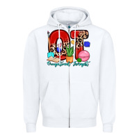 White ot occupational therapist Zipper Hoodie - Zillion Design Studio