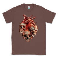 Chestnut Heart Skulls Classic Tee - RanaPortraitStore
