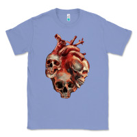 Colony Blue Heart Skulls Classic Tee - RanaPortraitStore