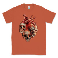 Copper Heart Skulls Classic Tee - RanaPortraitStore