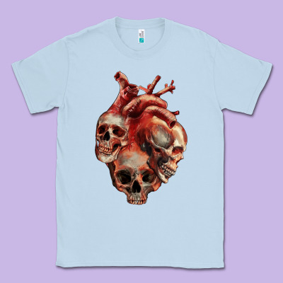 Heart Skulls Classic Tee Designed By Ranaportraitstore