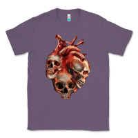 Lavender Heart Skulls Classic Tee - RanaPortraitStore