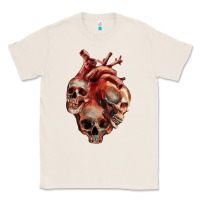 Natural Heart Skulls Classic Tee - RanaPortraitStore