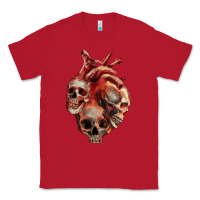 Red Heart Skulls Classic Tee - RanaPortraitStore