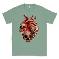 Sage Heart Skulls Classic Tee - RanaPortraitStore