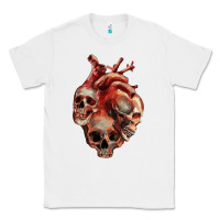 White Heart Skulls Classic Tee - RanaPortraitStore