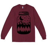 Burgundy View jar Long Sleeve Tee - Unal Design