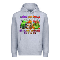 Heather Grey Hallothanksmas Premium Hoodie - NancyCooperArtShop