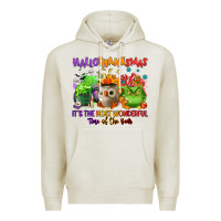Oatmeal Heather Hallothanksmas Premium Hoodie - NancyCooperArtShop
