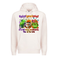 Pale Pink Hallothanksmas Premium Hoodie - NancyCooperArtShop