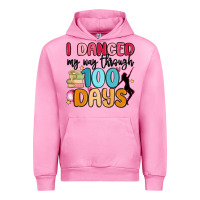 Fuchsia Pink i danced my way through 100 days Urban Hoodie - MaliasSmallBusiness
