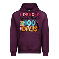 Mauve Wine i danced my way through 100 days Urban Hoodie - MaliasSmallBusiness