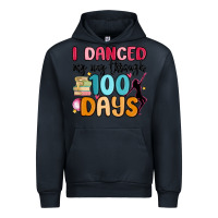 Navy i danced my way through 100 days Urban Hoodie - MaliasSmallBusiness