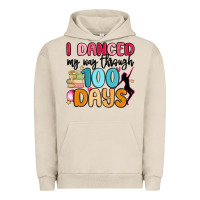Pigment French Oak i danced my way through 100 days Urban Hoodie - MaliasSmallBusiness
