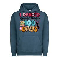 Pigment Midnight Navy i danced my way through 100 days Urban Hoodie - MaliasSmallBusiness