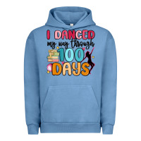 Pigment Pebble Blue i danced my way through 100 days Urban Hoodie - MaliasSmallBusiness