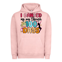 Pigment Salmon i danced my way through 100 days Urban Hoodie - MaliasSmallBusiness