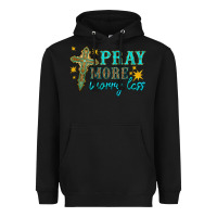 Black pray more worry less Heavyweight Hoodie - HRA Design Shop