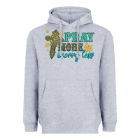 Heather Grey pray more worry less Heavyweight Hoodie - HRA Design Shop