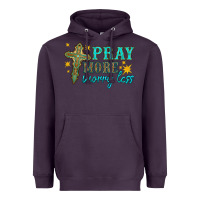 Plum pray more worry less Heavyweight Hoodie - HRA Design Shop