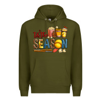 Army Green tis the season softball Premium Hoodie - AdoDesignShop