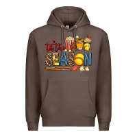 Coffee tis the season softball Premium Hoodie - AdoDesignShop