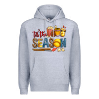 Heather Grey tis the season softball Premium Hoodie - AdoDesignShop