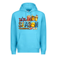 Ocean Blue tis the season softball Premium Hoodie - AdoDesignShop