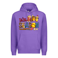 Purple tis the season softball Premium Hoodie - AdoDesignShop