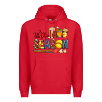 Red tis the season softball Premium Hoodie - AdoDesignShop
