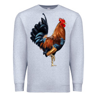 Heather Grey cockerel Premium Sweatshirt - JahusDesignShop