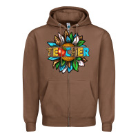 Chestnut teacher sunflower tbw Zipper Hoodie - texasbilliewilder