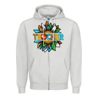 Dove Grey teacher sunflower tbw Zipper Hoodie - texasbilliewilder