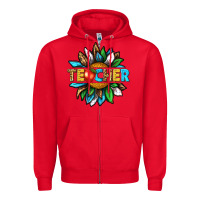 Red teacher sunflower tbw Zipper Hoodie - texasbilliewilder