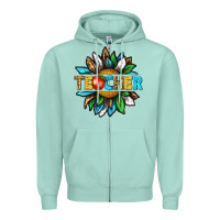 Seafoam teacher sunflower tbw Zipper Hoodie - texasbilliewilder