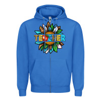 True Royal teacher sunflower tbw Zipper Hoodie - texasbilliewilder