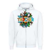 White teacher sunflower tbw Zipper Hoodie - texasbilliewilder