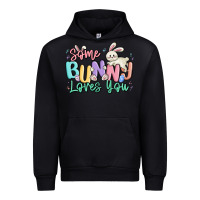 Black some bunny loves you easter Urban Hoodie - MaliasSmallBusiness