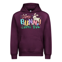 Mauve Wine some bunny loves you easter Urban Hoodie - MaliasSmallBusiness