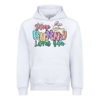 White some bunny loves you easter Urban Hoodie - MaliasSmallBusiness