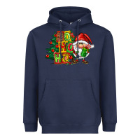 Navy ho ho ho santa gnomes Heavyweight Hoodie - FaDigitalArtStudio