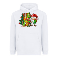 White ho ho ho santa gnomes Heavyweight Hoodie - FaDigitalArtStudio